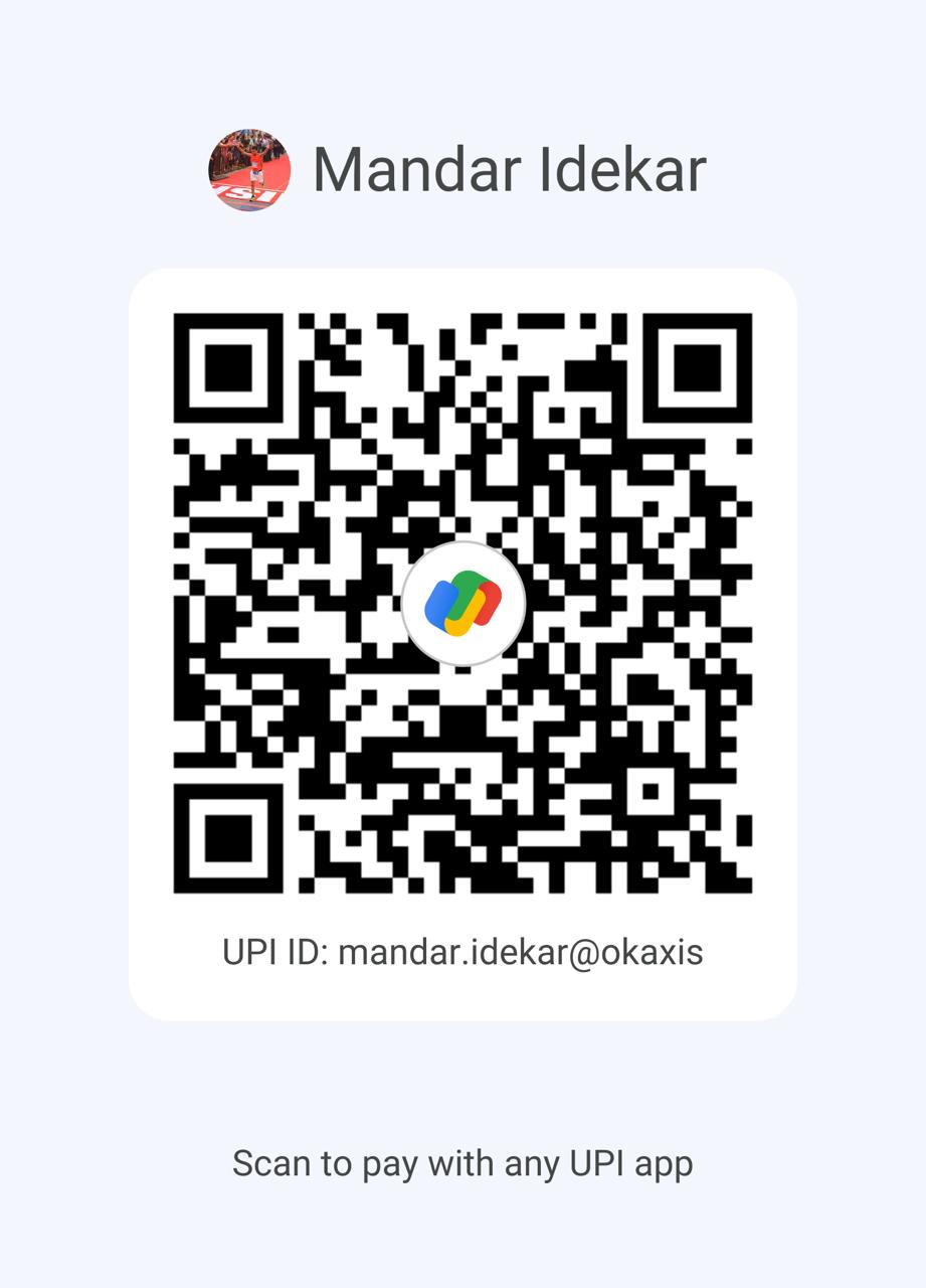 Scan QR code to support Mandar Idekar Ironman journey